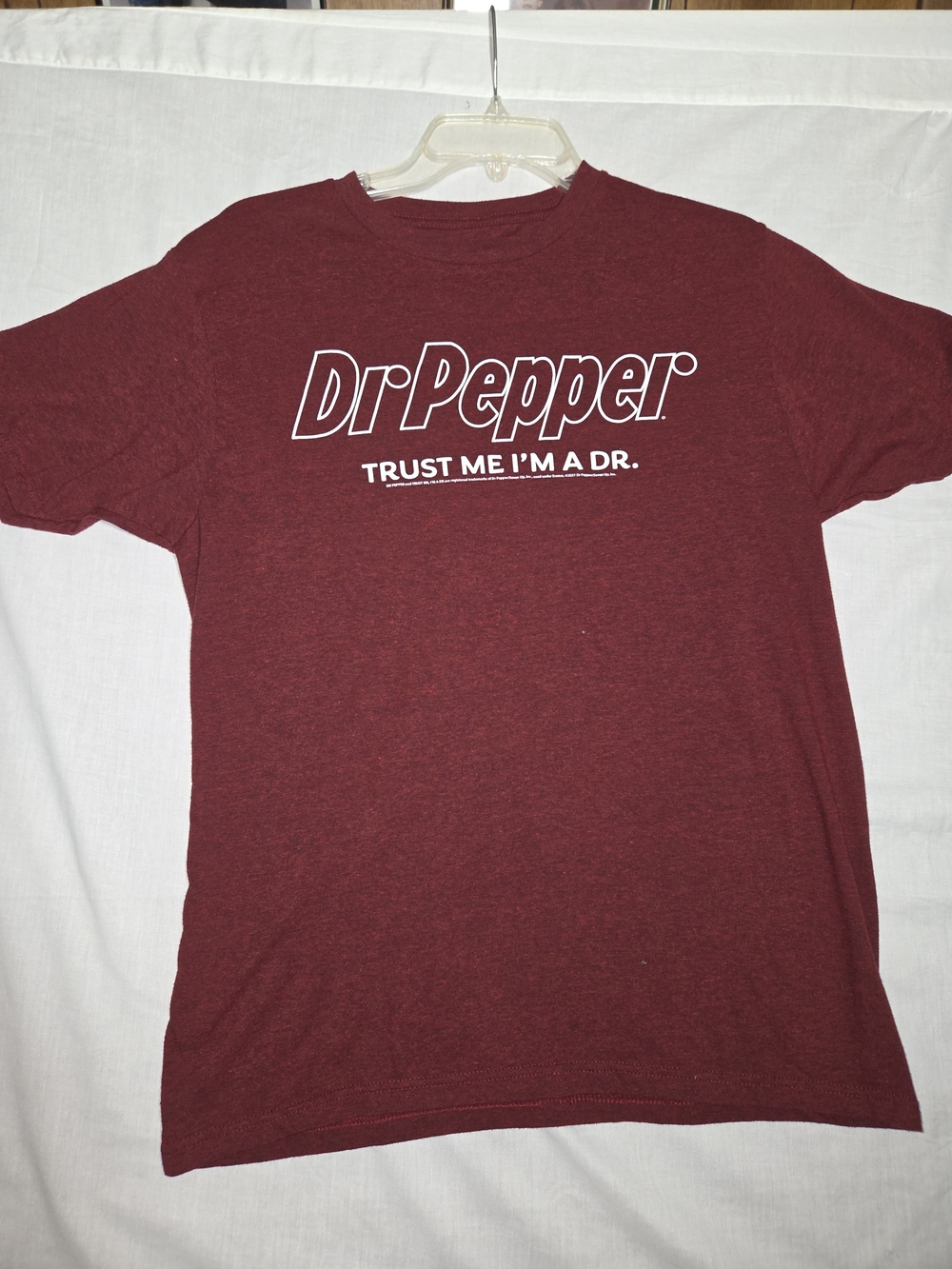 Dr Pepper Men's Short Sleeve Maroon Graphic Tee
